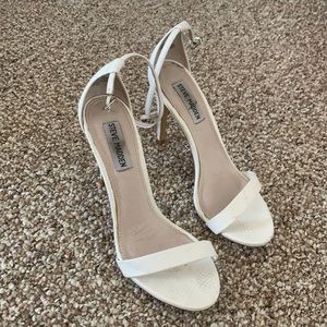White Steve Madden stilettos